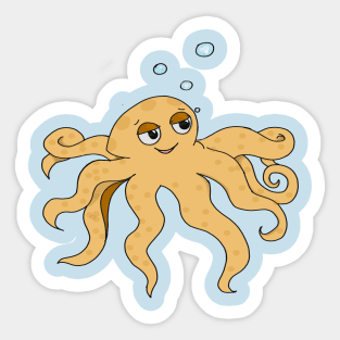 Octopus in Love Sticker